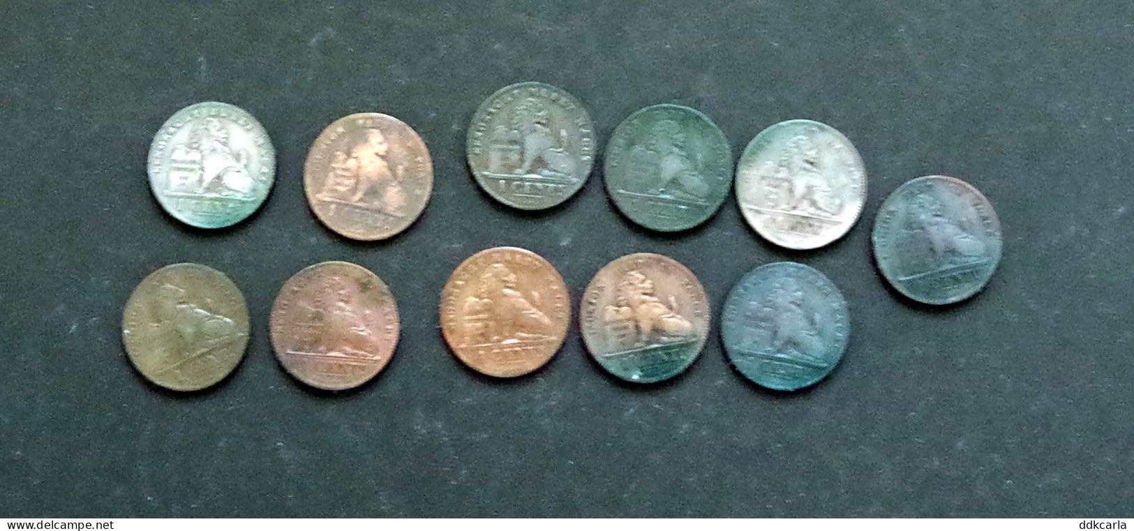 1 Cent Leopold II - 11 Stuks Ass - 1 Cent