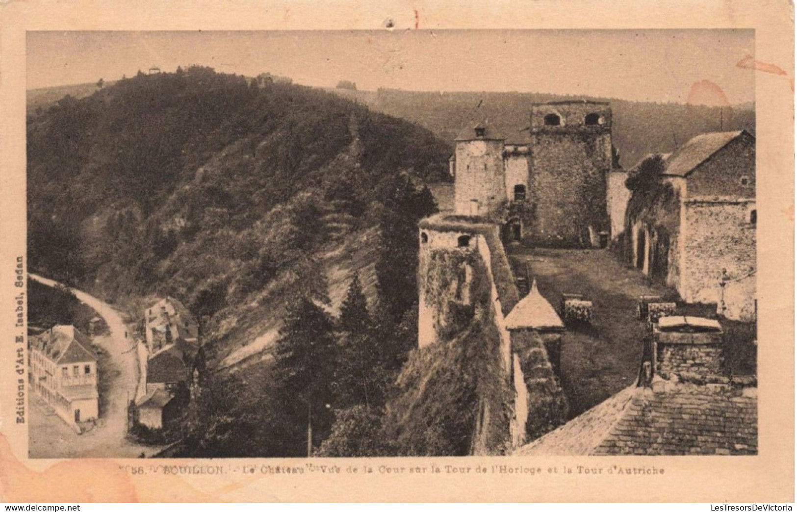 BELGIQUE - Bouillon - Le Château Vue De La Cour Sur La Tour De L'Horloge Et La Tour D'Autriche - Carte Postale Ancienne - Bouillon