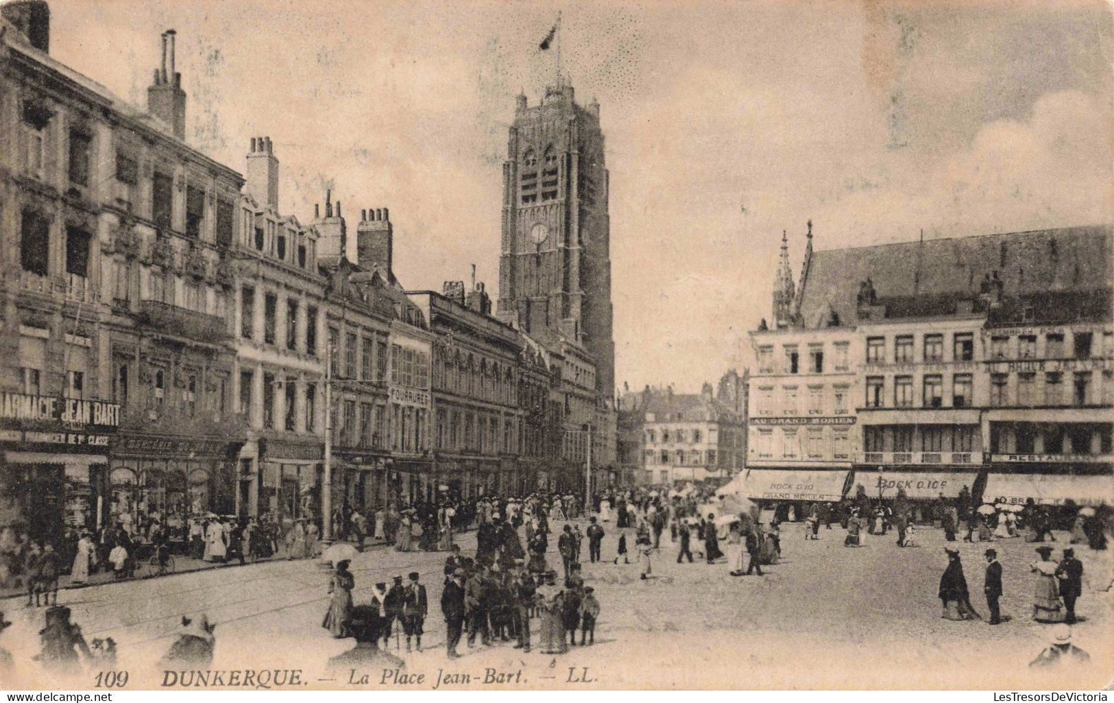 FRANCE - Dunkerque - La Place Jean Bart - Animé - LL - Carte Postale Ancienne - Dunkerque