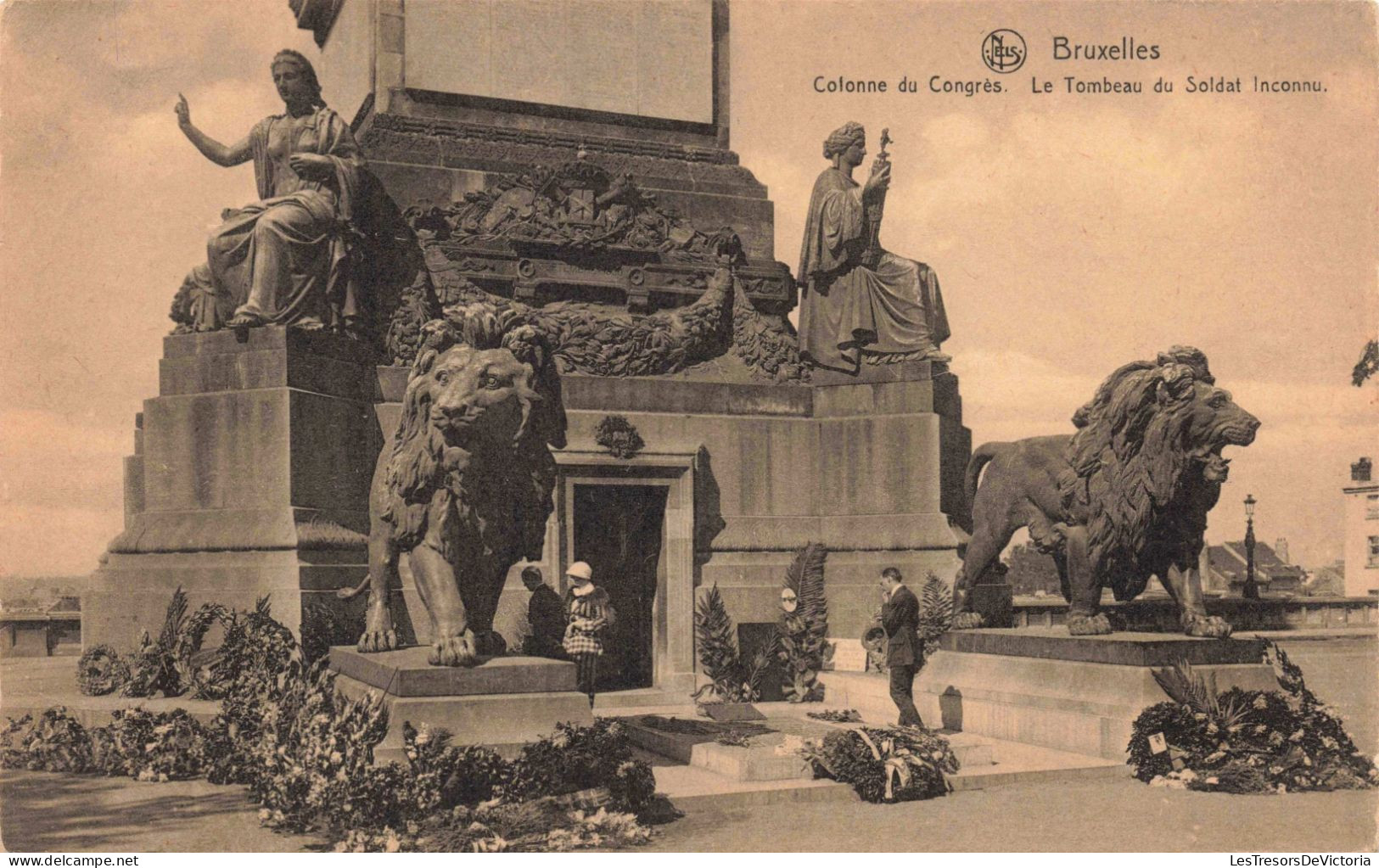 BELGIQUE - Bruxelles - Colonne Du Congrès - Tombeau Du Soldat Inconnu - Carte Postale Ancienne - Monumenti, Edifici