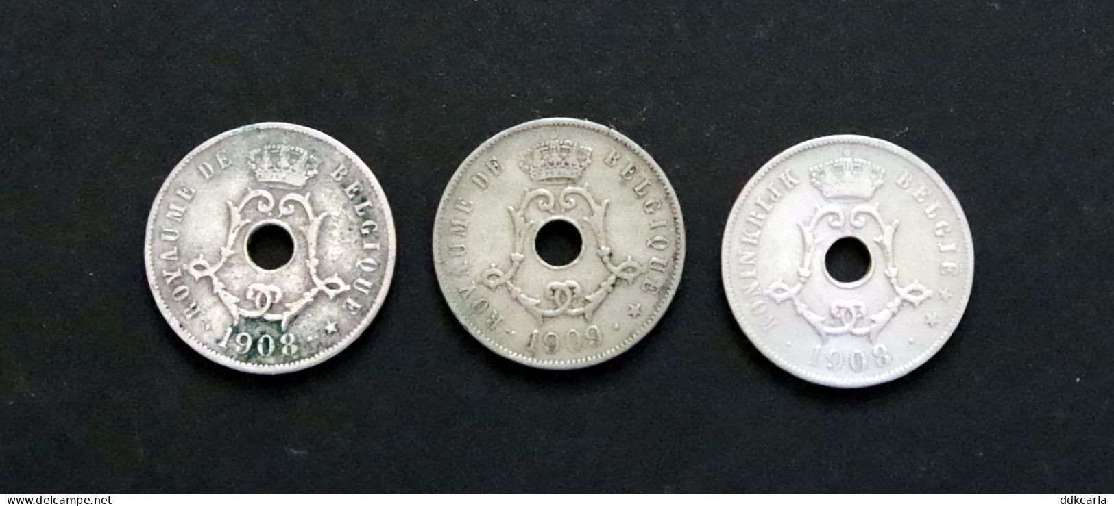 25 Cent Leopold II - 3 Stuks Ass - 25 Cents