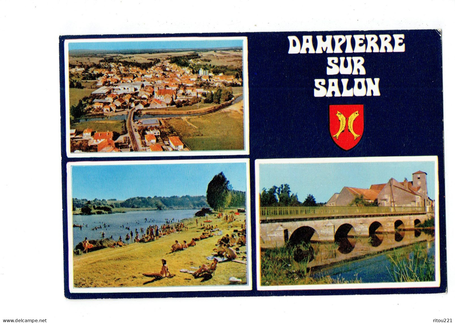 Cpm - 70 - Dampierre-sur-Salon - Vue Générale Plage D'Autet Pont Sur Le Salon - 1978 - Cim C 701980032614 - Blason - Dampierre-sur-Salon