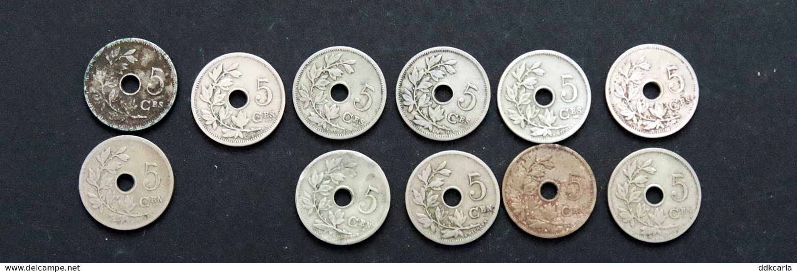 5 Cent Leopold II - 11 Stuks Ass - 5 Cents