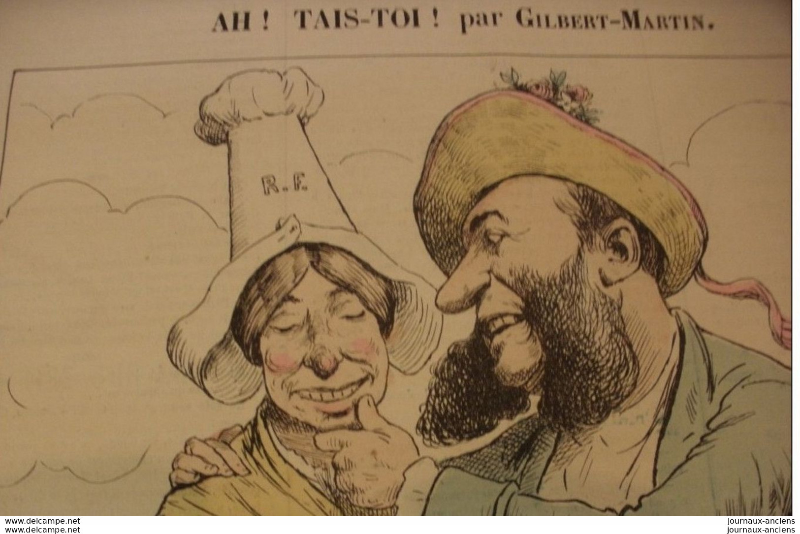 1885 Journal Satirique LE DON QUICHOTTE - AH ! TAIS TOI ! Par Gilbert MARTIN - JULES FERRY - ON A TIRE SUR EMILE ZOLA - Newspapers - Before 1800
