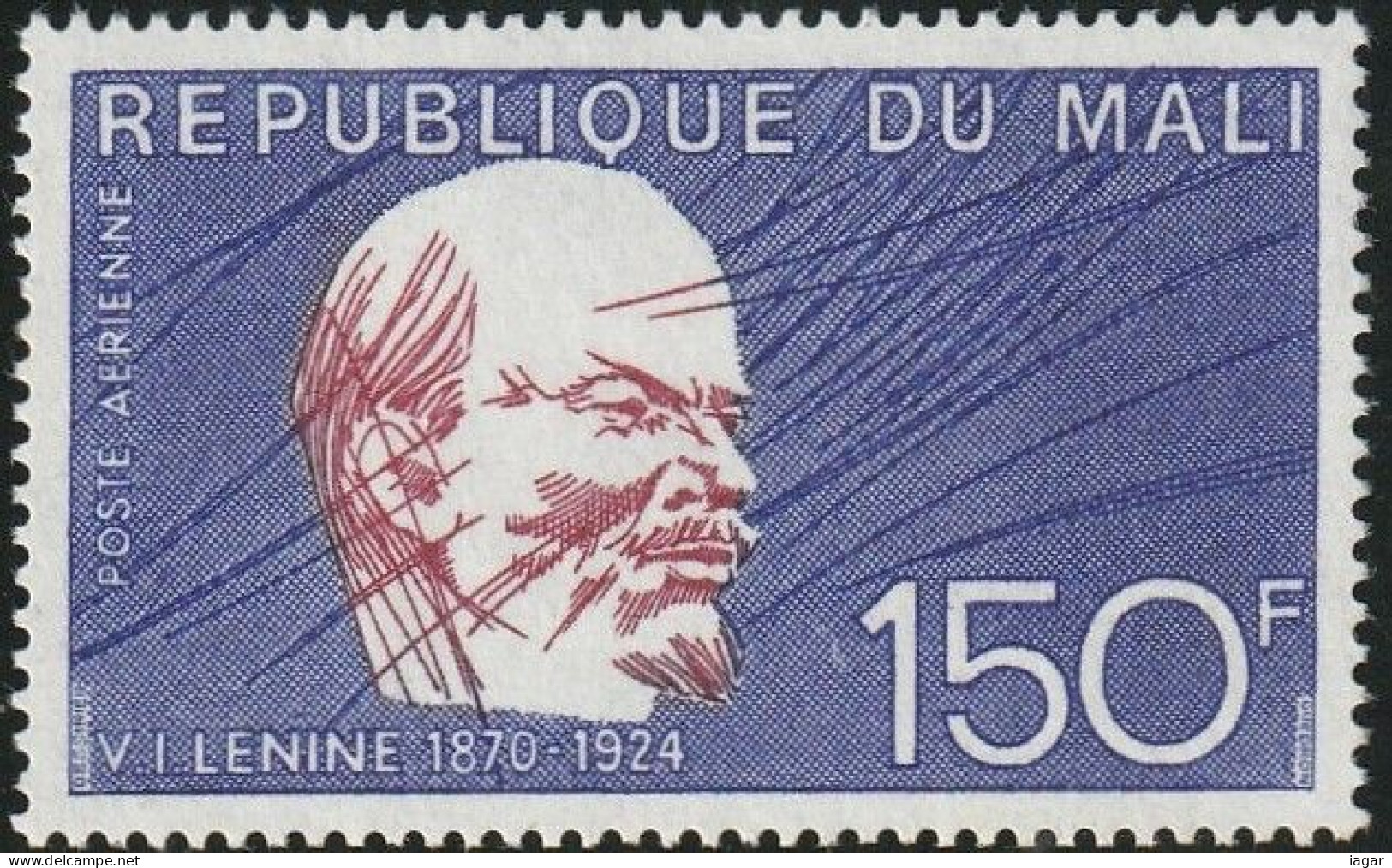 THEMATIC  FAMOUS PEOPLE:  LENINE.  50th ANNIVERSARY OF THE DEATH   -  MALI - Lenin