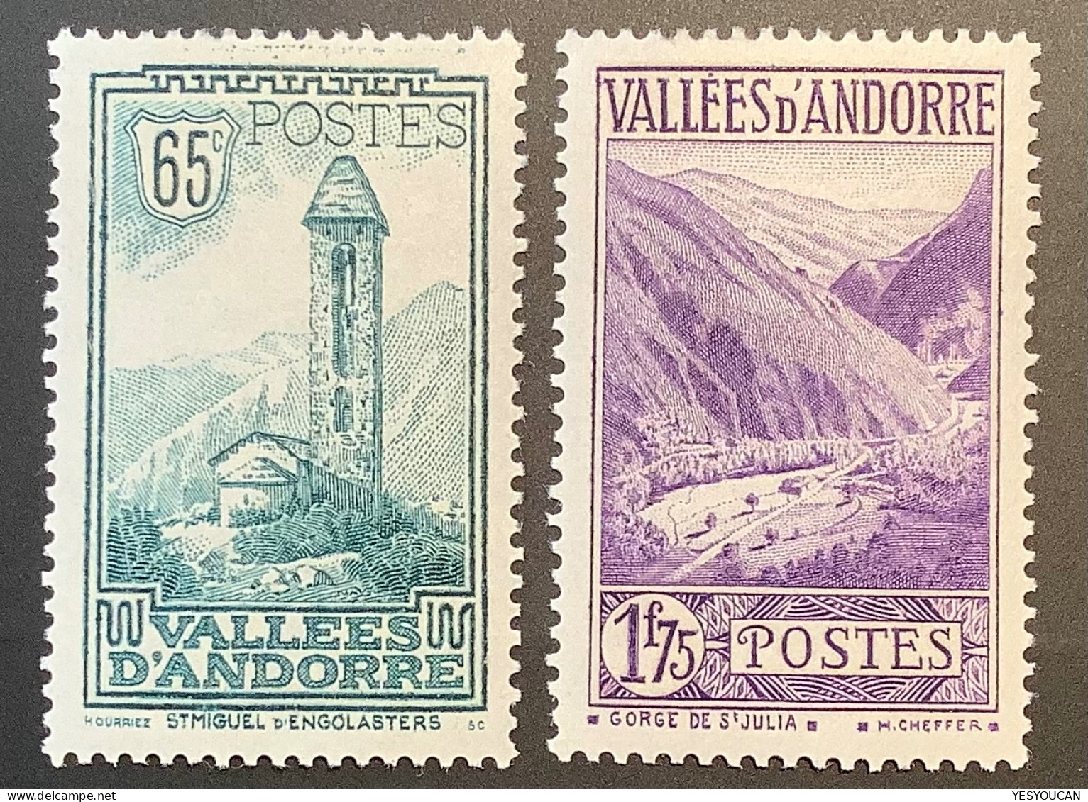 Andorre Français 1932-33 Serie 24-45 SUPERBE Neuf* Charniére Légére Et Frais (MH French Andorra Set - Nuovi