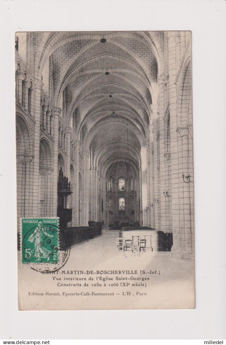 ES613 - SAINT MARTIN DE BOSCHERVILLE - Vue Intérieure De L'Eglise Saint-Georges - Saint-Martin-de-Boscherville
