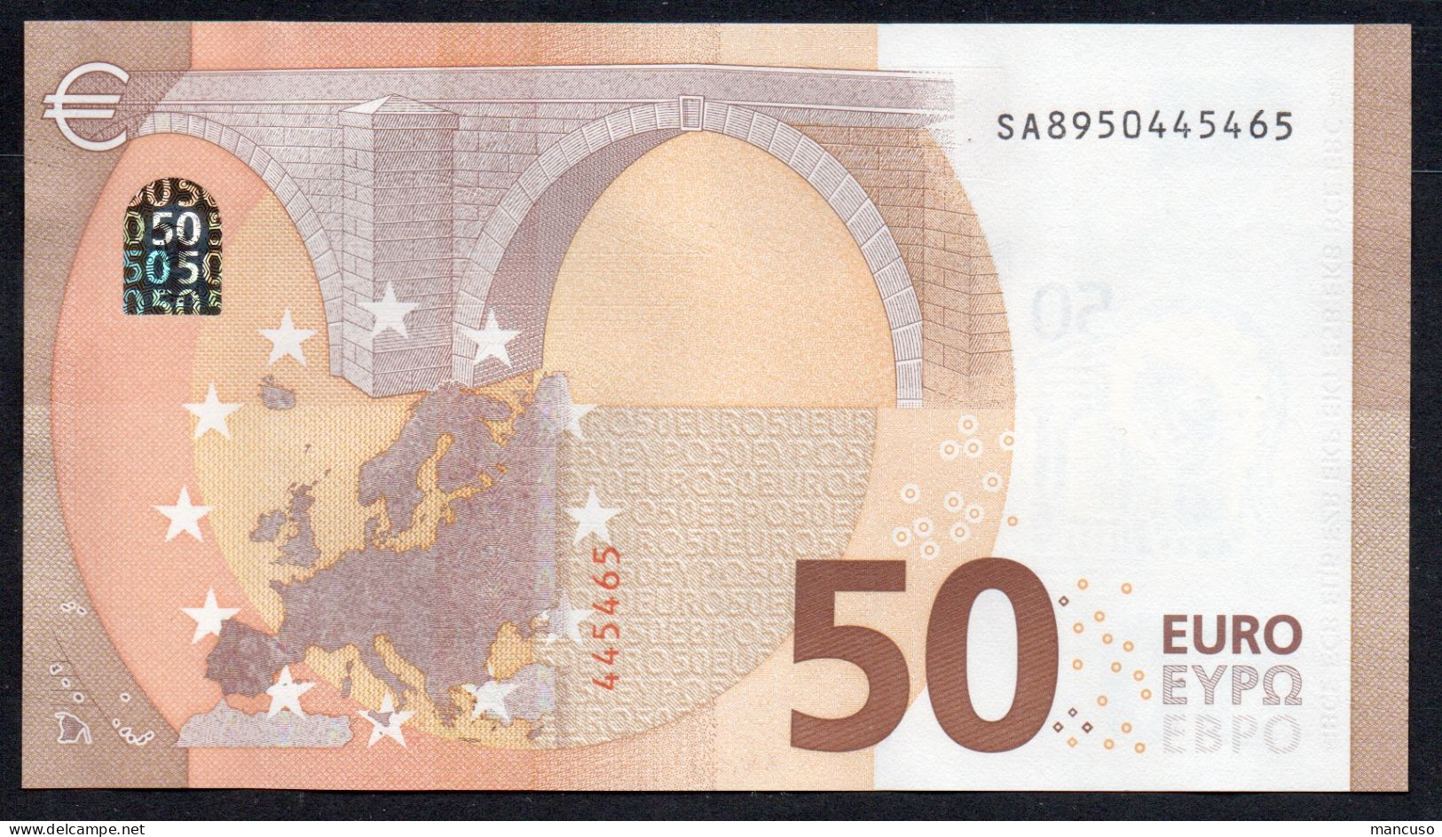 50 EURO ITALY  LAGARDE SA S048H5 LAST POSITION   Ch  "95"  UNC - 50 Euro