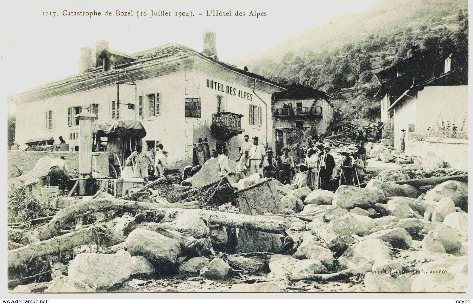 11111  - Savoie -   BOZEL  :  CATASTROPHE Du 16 Juillet 1904 - L' Hotel Des Alpes - Bozel