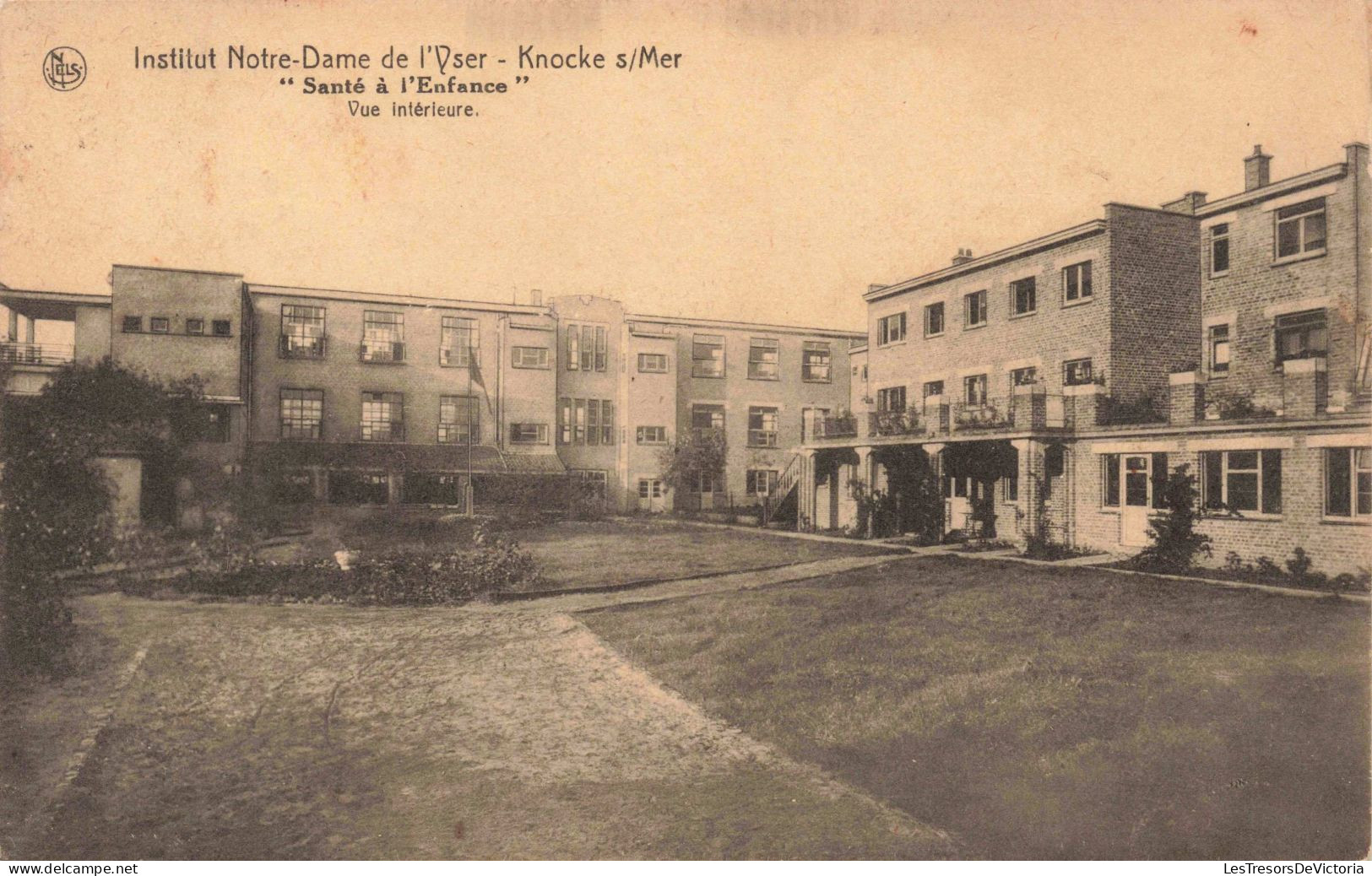 BELGIQUE - Knocke S/mer - Institut Notre Dame De L'Yser - Santé à L'Enfance - Vue Intérieure - Carte Postale Ancienne - Knokke