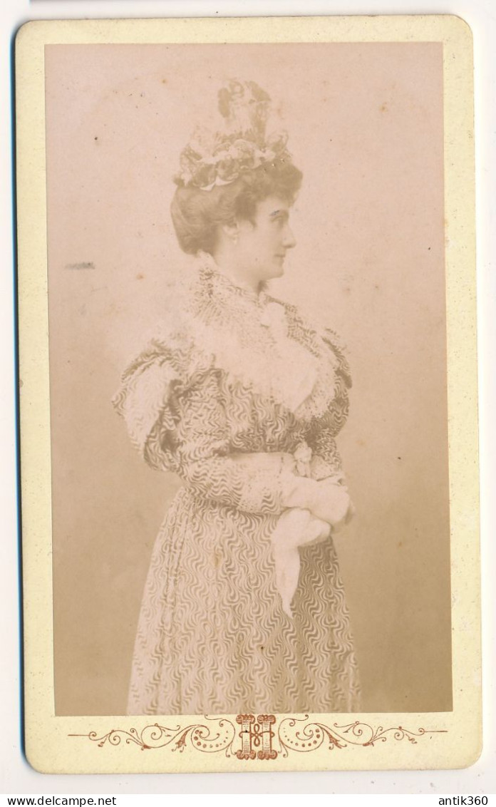 Photographie XIXe CDV Portrait De Louise LEGROS épouse Napoléon PATORNI Photographe Hideux Compiègne - Persone Identificate