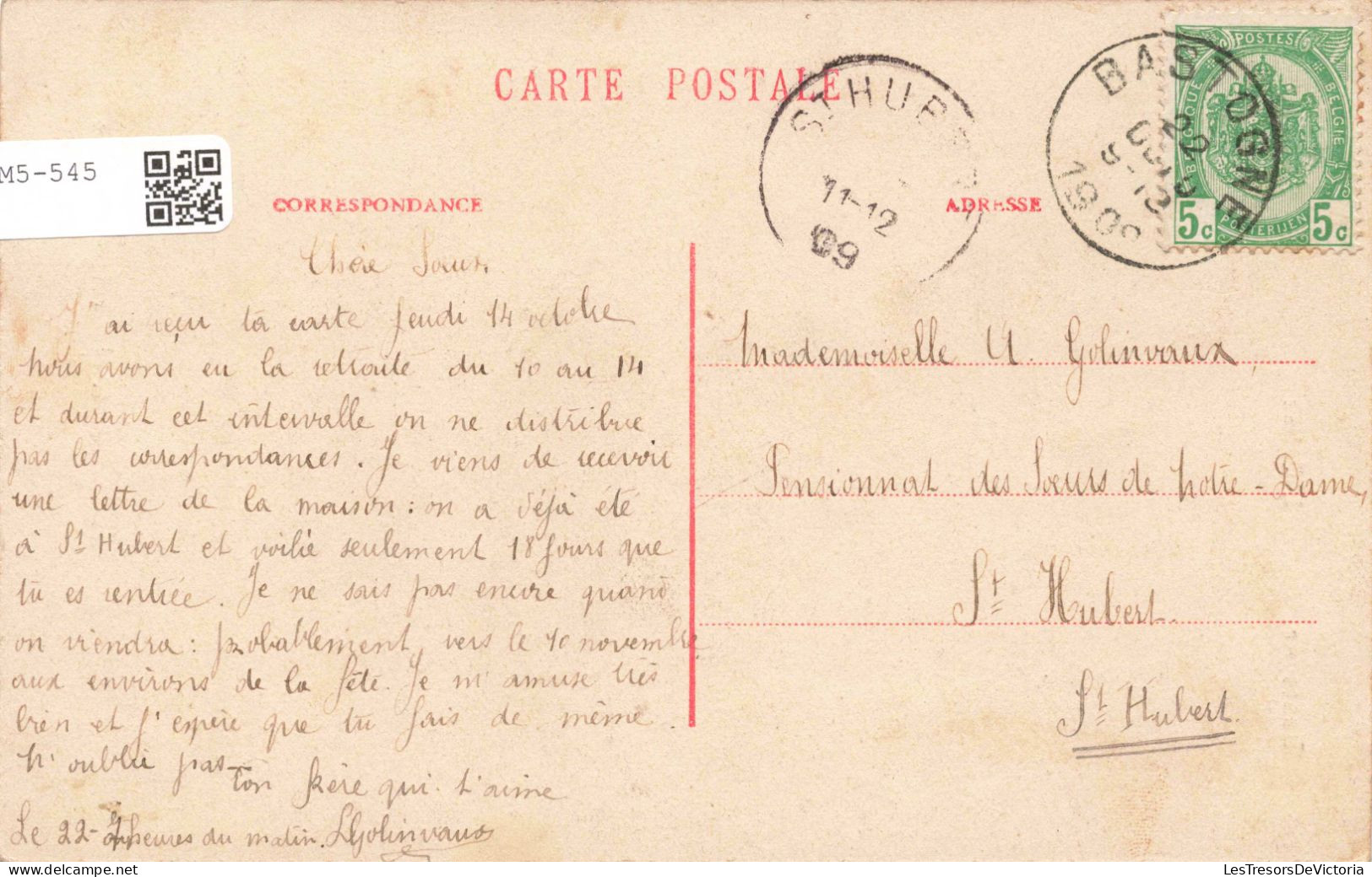BELGIQUE - Luxembourg - Bastogne - L'Eglise - Carte Postale Ancienne - Bastogne