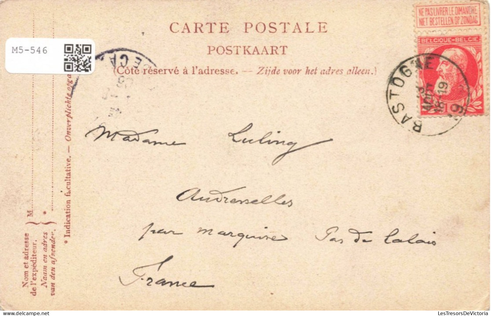 BELGIQUE - Luxembourg - Bastogne - Porte De Trèves - Carte Postale Ancienne - Bastogne