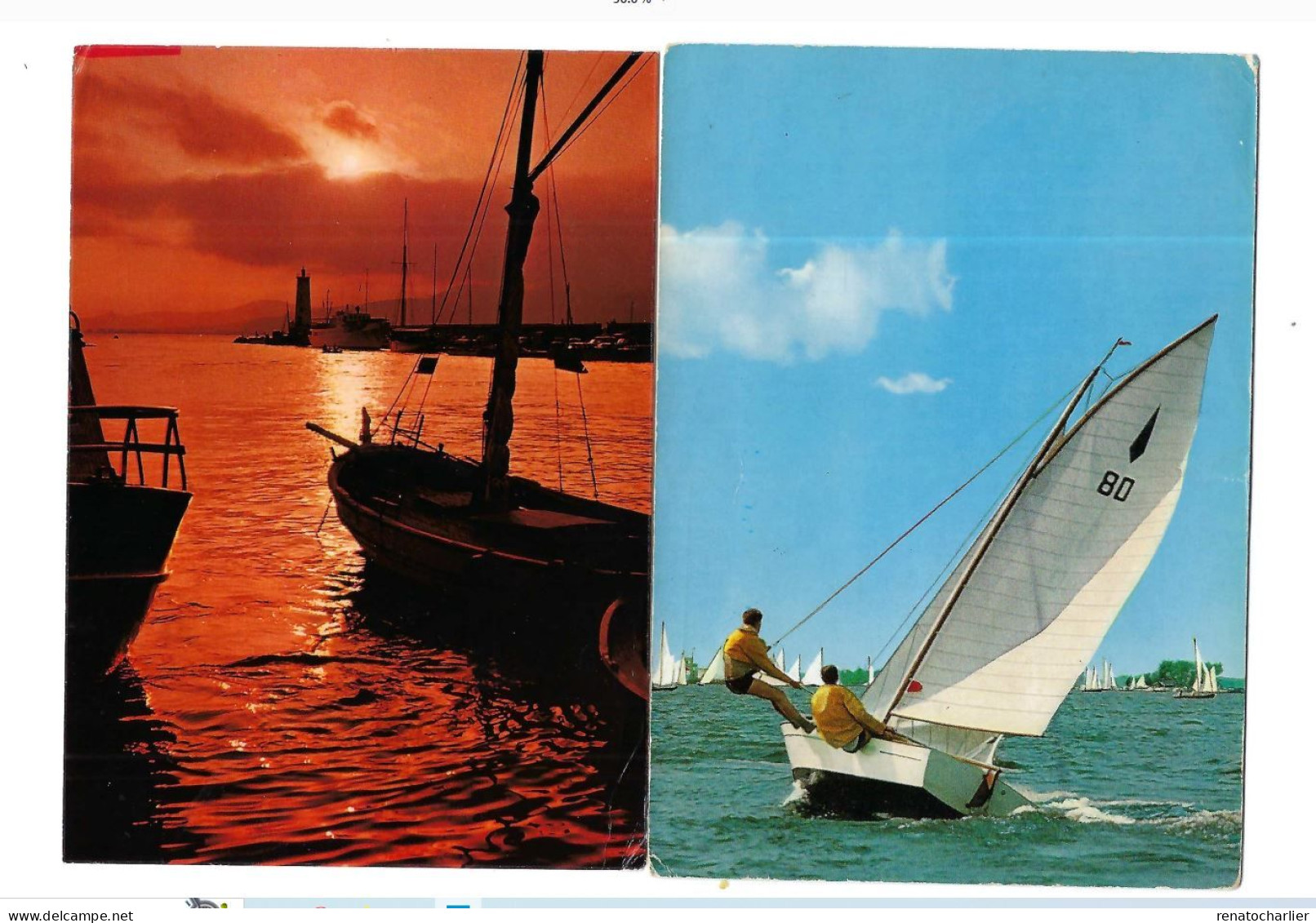 Lot De 8 Cartes Postales "Bateaux". - Collections & Lots