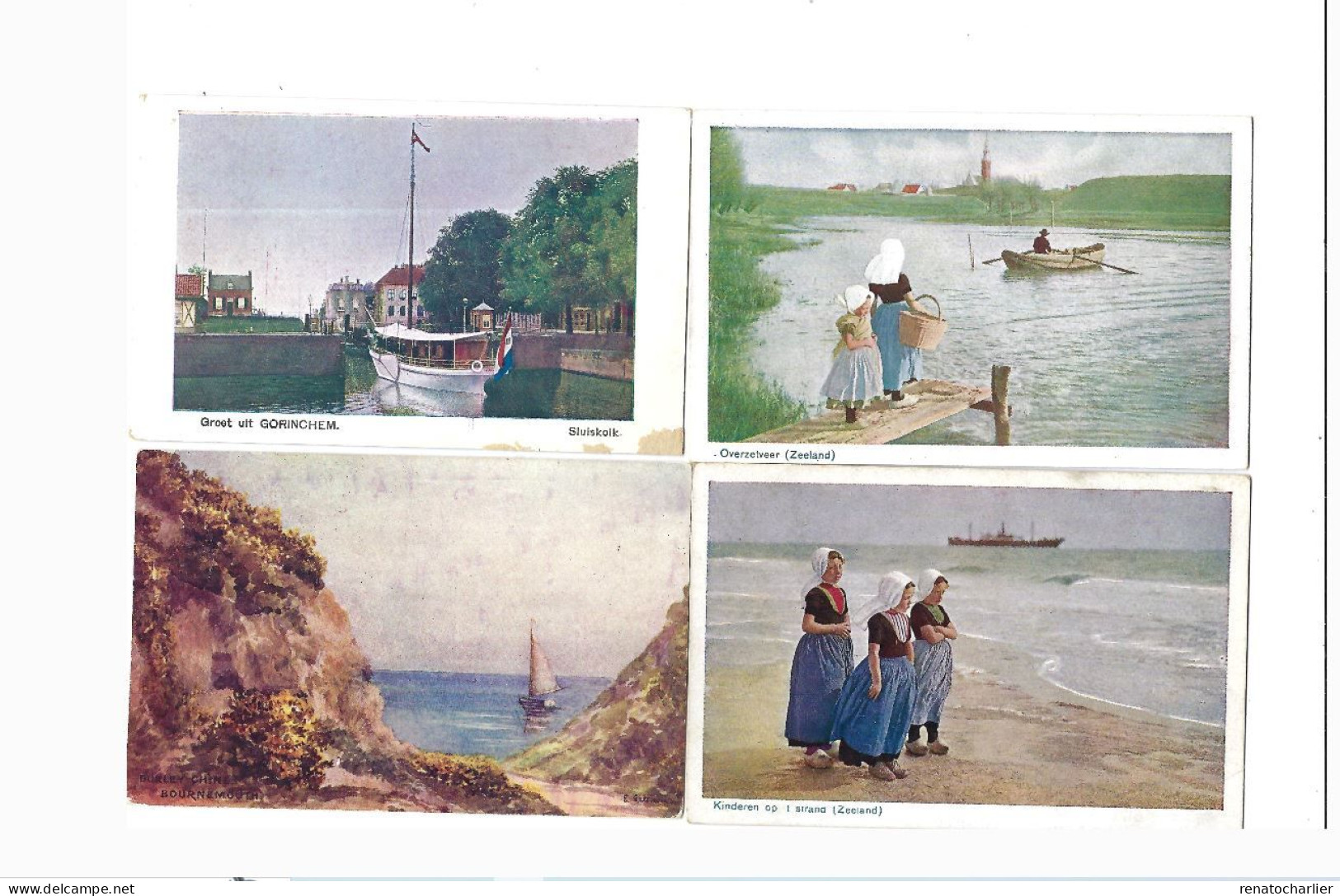 Lot De 8 Cartes Postales "Bateaux". - Verzamelingen & Kavels