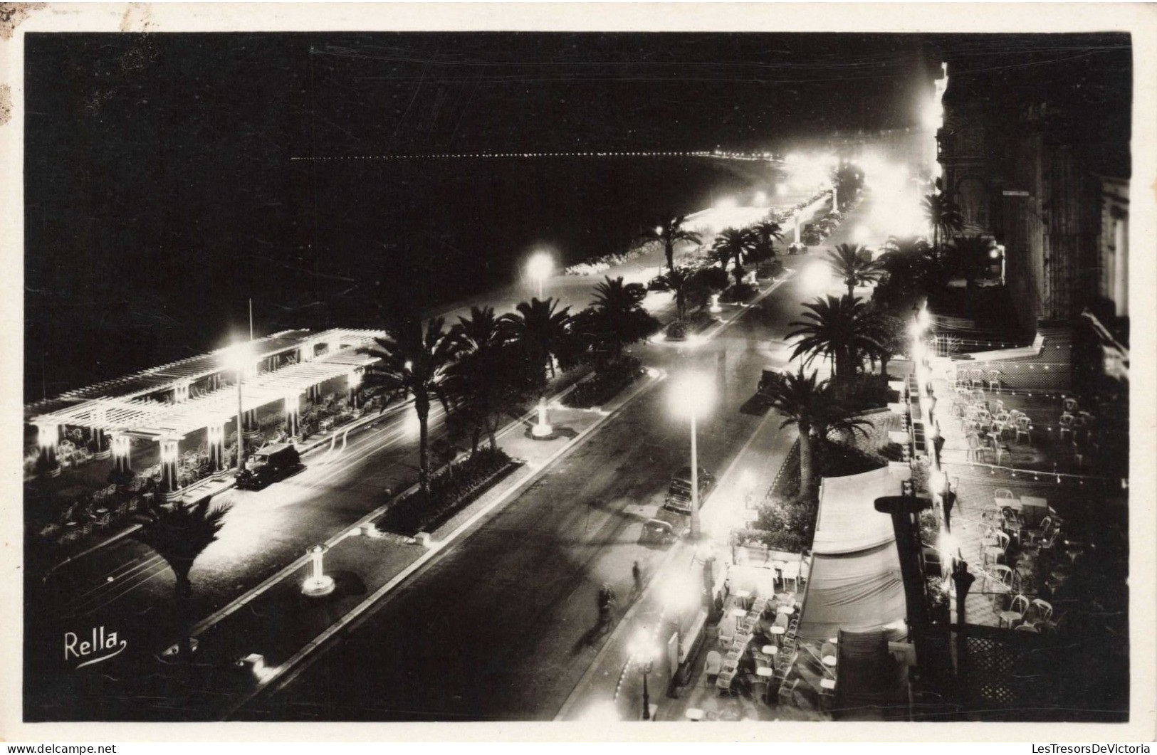 FRANCE - La Côté D'Azur - Nice - La Promenade Des Anglais La Nuit - Rella - Carte Postale - Nizza By Night