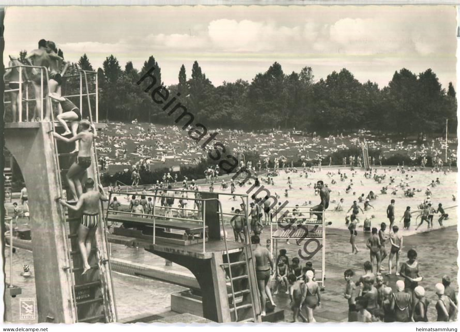 Berlin - Freibad Am Insulaner - Foto-Ansichtskarte - Verlag Klinke & Co. Berlin - Schoeneberg