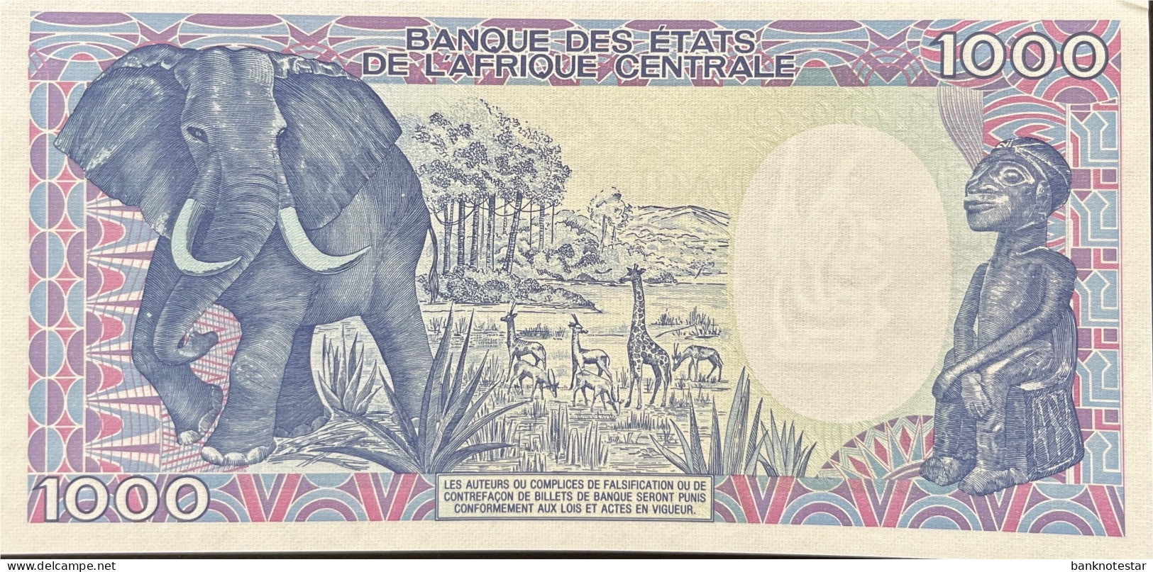 Chad 1.000 Francs, P-10Aa (1.1.1985) - UNC - Tsjaad