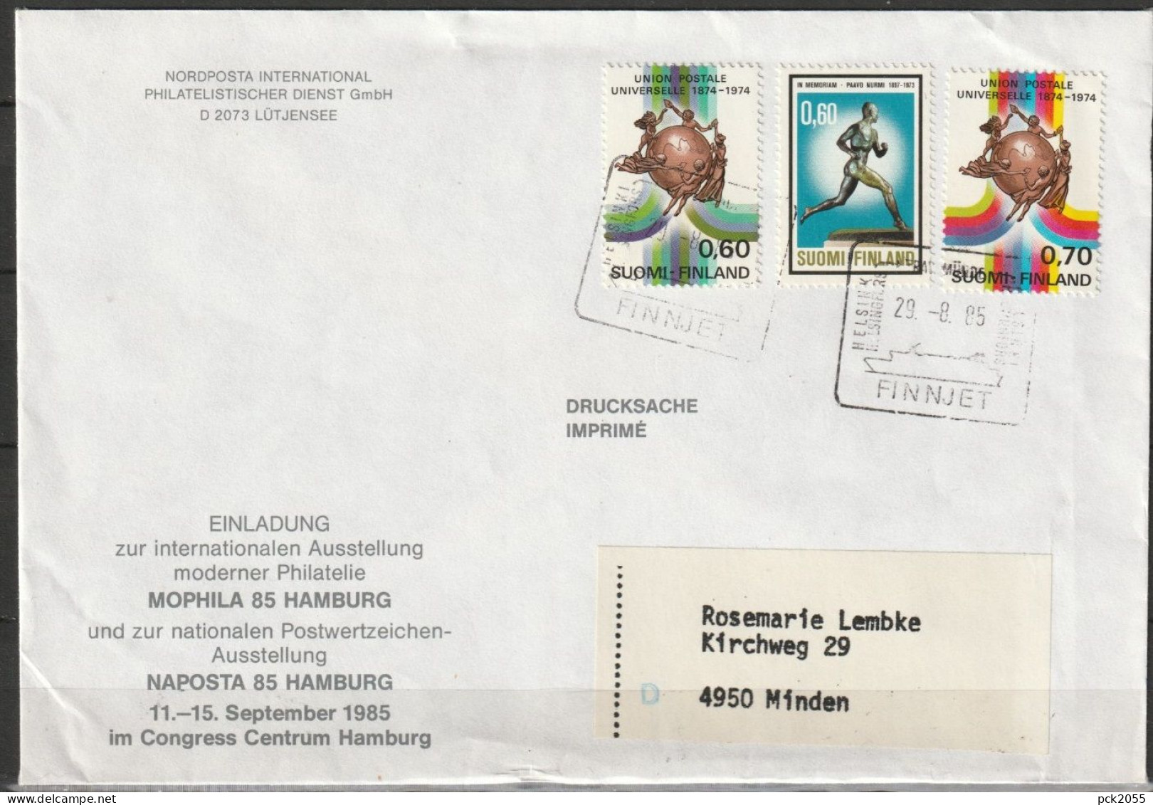 Finnland  1973/74 Mi-Nr.742, 756 - 757 Stempel Finnjet ( 5077) Günstige Versandkosten - Cartas & Documentos