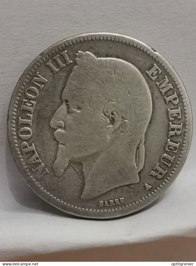 2 FRANCS ARGENT 1868 A PARIS NAPOLEON III TETE LAUREE / FRANCE SILVER - 2 Francs