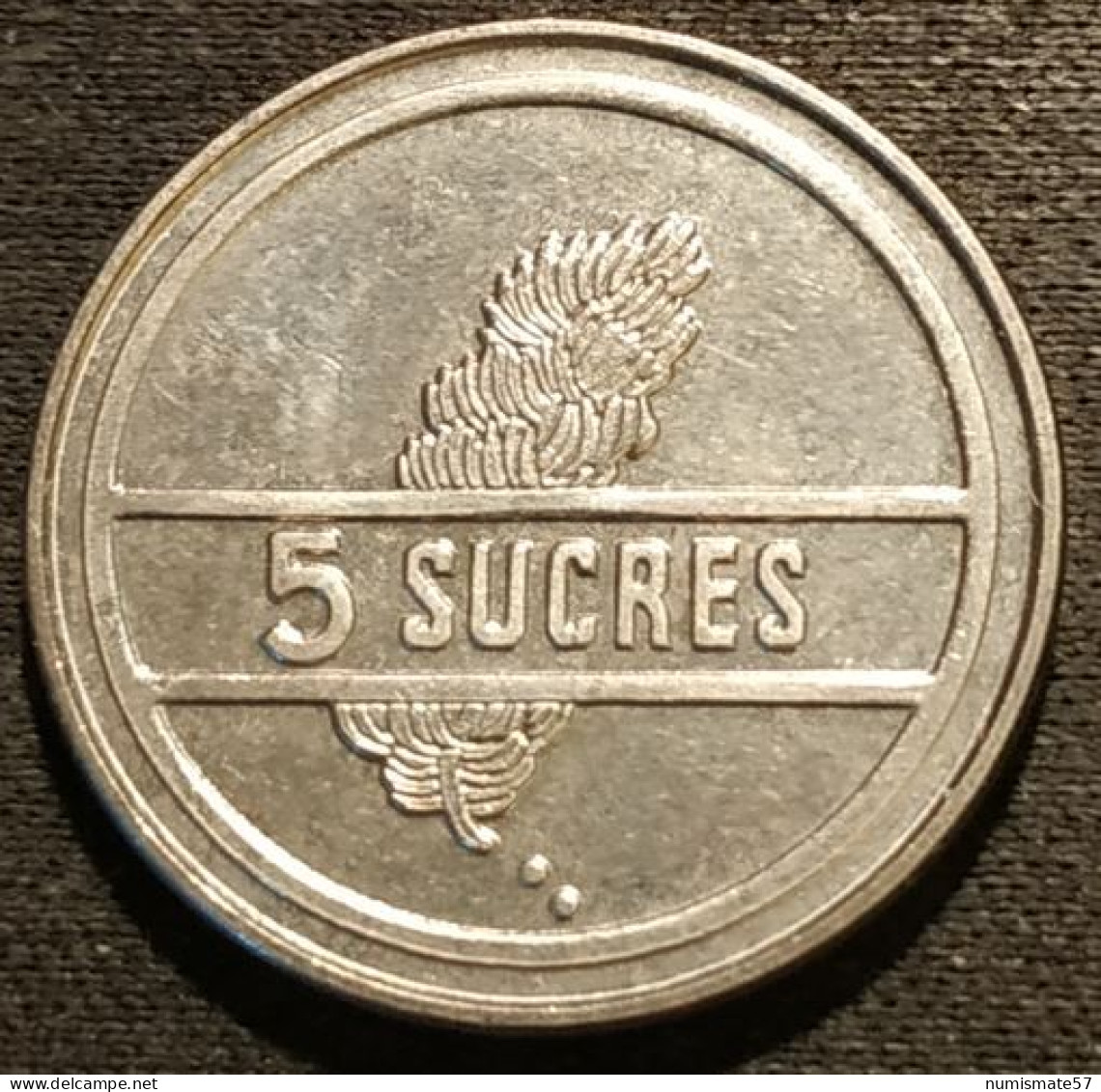 EQUATEUR - EQUATOR - 5 SUCRES 1988 - KM 91 - Ecuador - Equateur