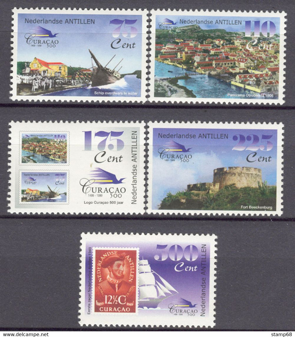 Nederlandse Antillen NVPH 1258-62 500 Jaar Historie Van Curacao 1999 MNH Postfris - Curaçao, Nederlandse Antillen, Aruba