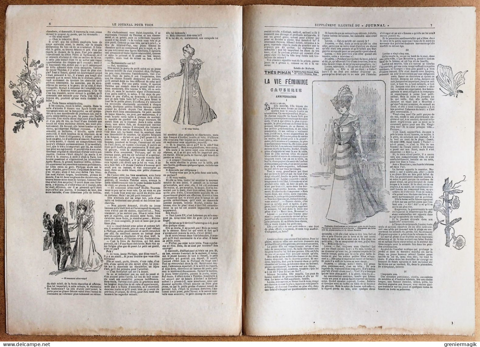 Le Journal Pour Tous N°37 14/09/1898 Retour De Manoeuvres Par Lubin De Beauvais/Lucien S. Empis/Jean Madeline/F. Bac - 1850 - 1899