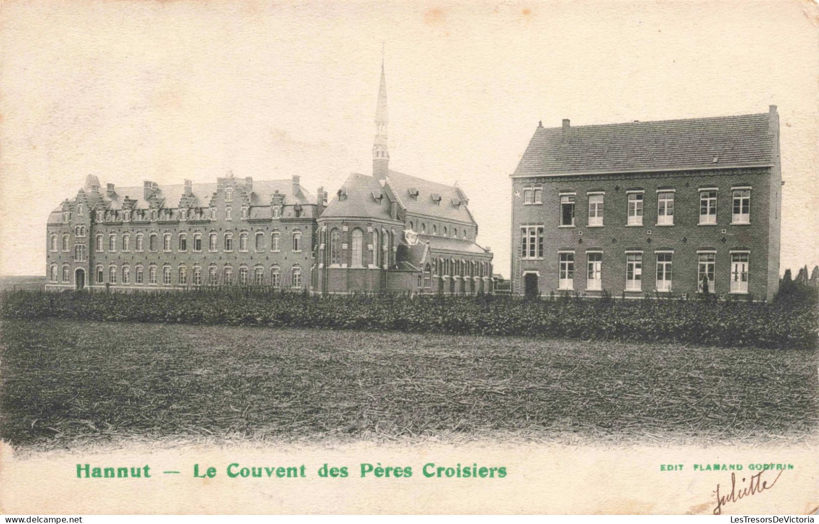 BELGIQUE - Hannut - Le Couvent Des Pères Croisiers -  Carte Postale Ancienne - Borgworm