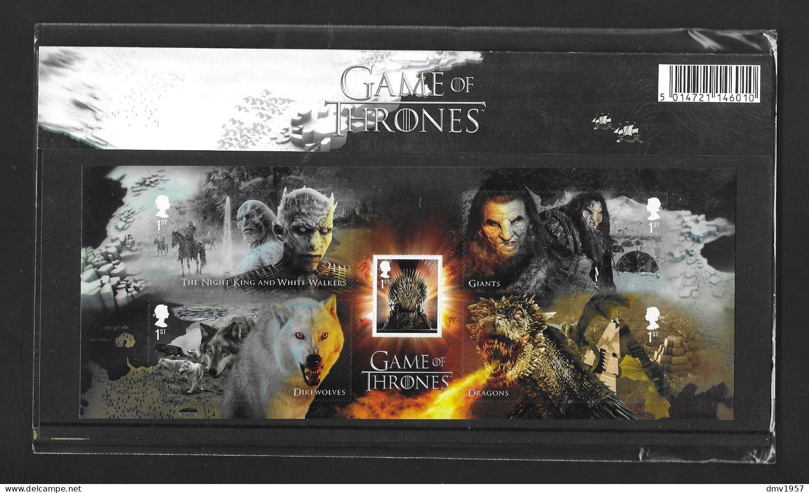 Great Britain 2018 Game Of Thrones Presentation Pack Sg 4033/42 & MS 4043 - Presentation Packs