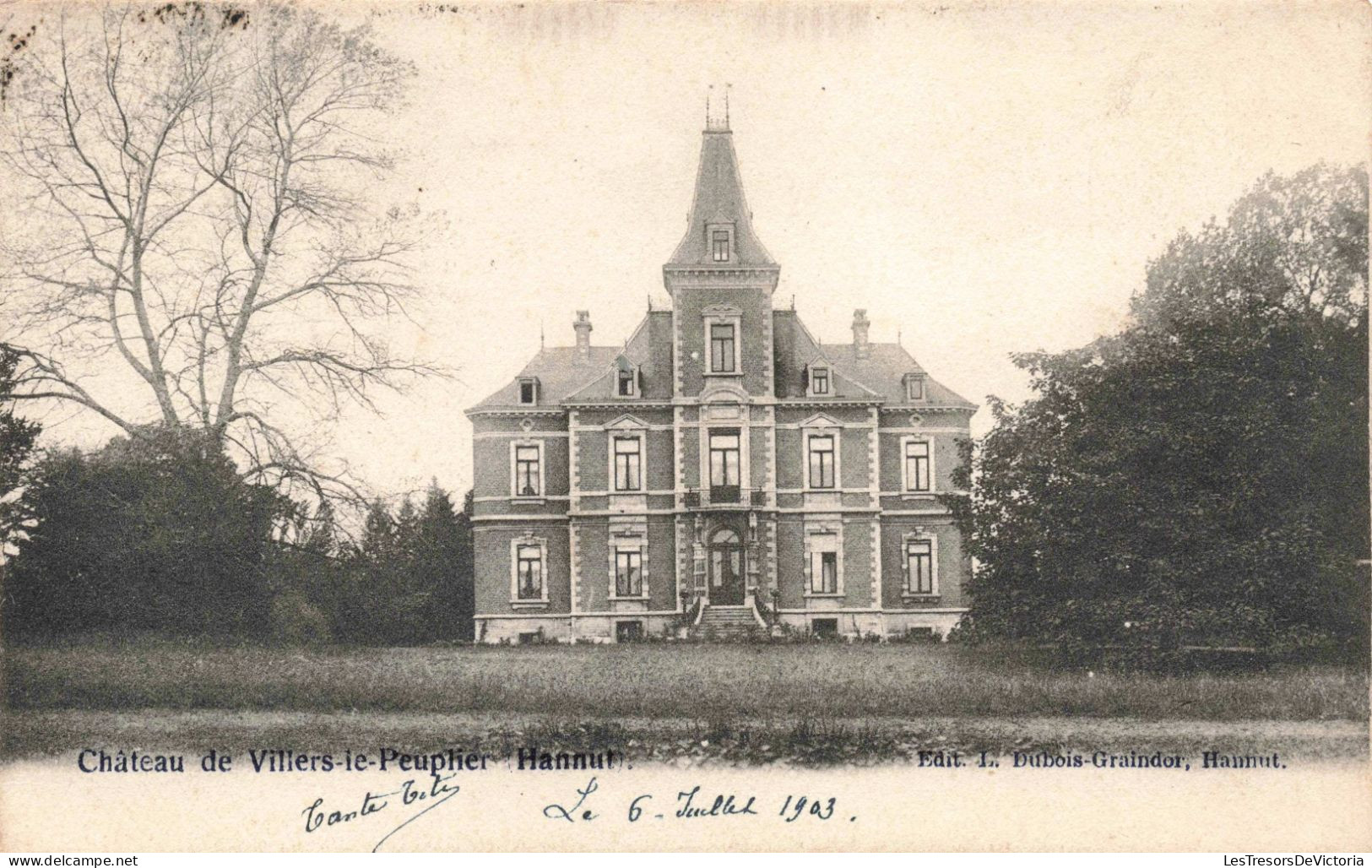 BELGIQUE - Hannut - Château De Villers Le Peuplier  -  Carte Postale Ancienne - Borgworm