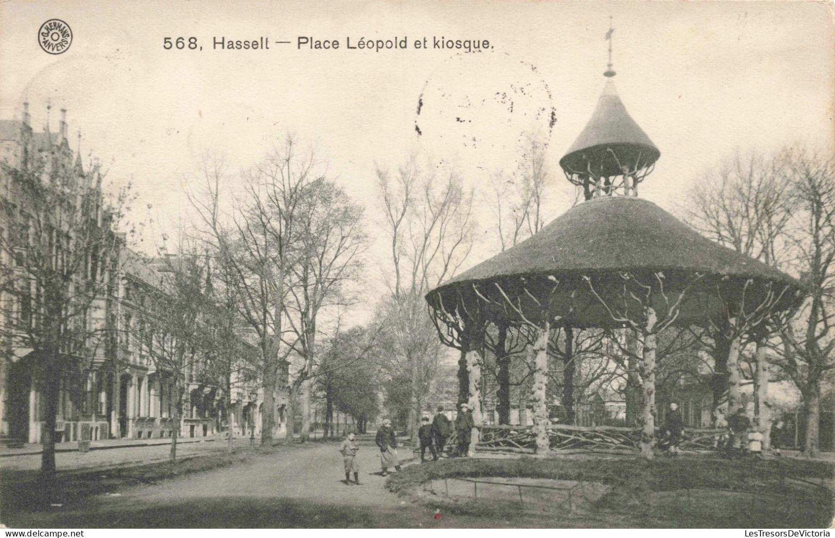 BELGIQUE - Hasselt - Place Léopold Et Kiosque -  Carte Postale Ancienne - Hasselt