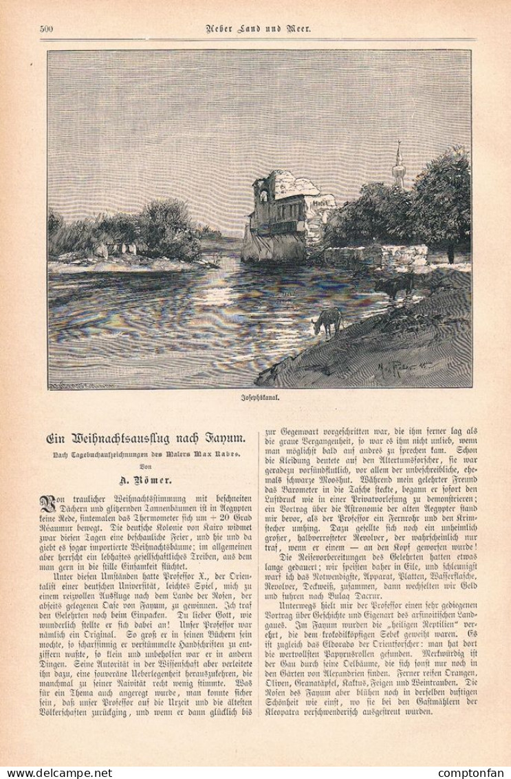 A102 1406 A. Römer Max Rabes Fayum Al-Fayyūm Ägypten Artikel / Bilder 1897 - Sonstige & Ohne Zuordnung