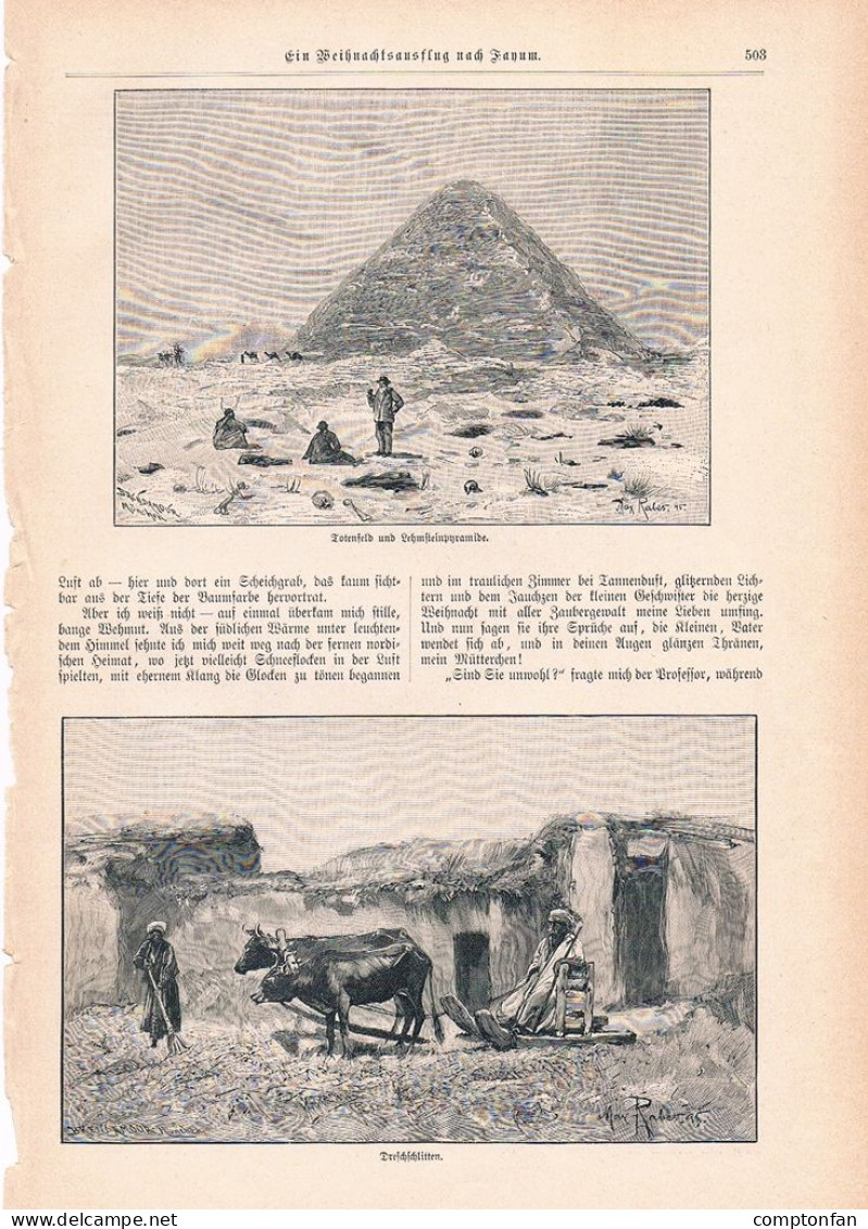 A102 1406 A. Römer Max Rabes Fayum Al-Fayyūm Ägypten Artikel / Bilder 1897 - Sonstige & Ohne Zuordnung