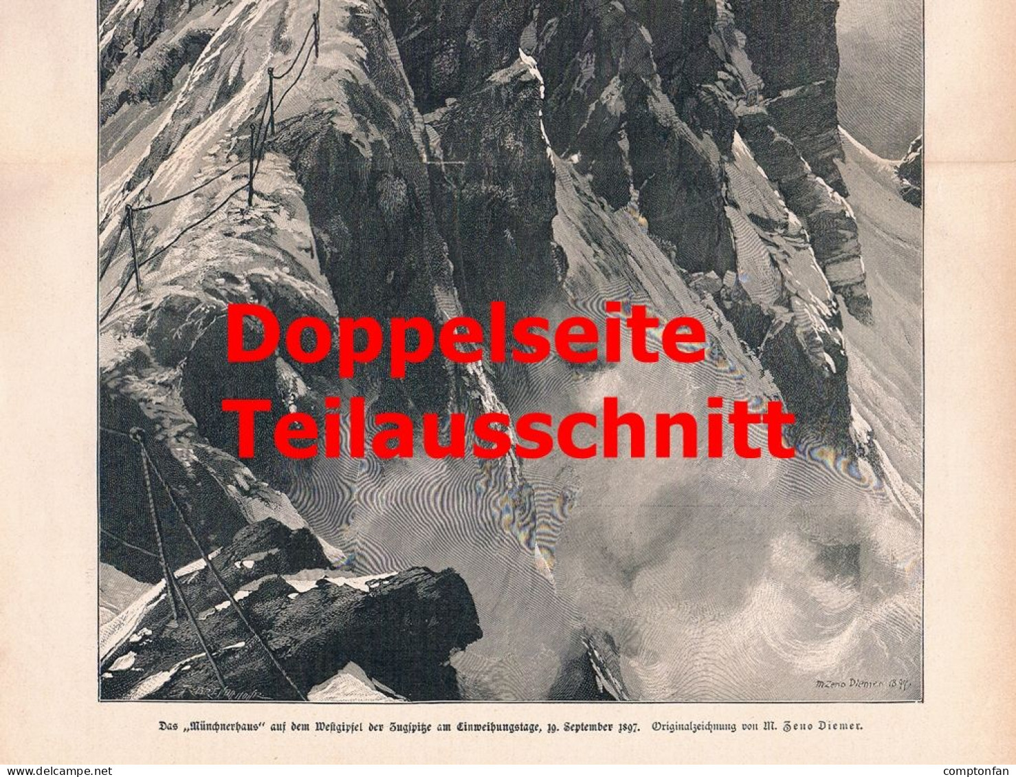 A102 1407 Zeno Diemer Münchner Haus Zugspitze Artikel / Bilder 1897 - Sonstige & Ohne Zuordnung