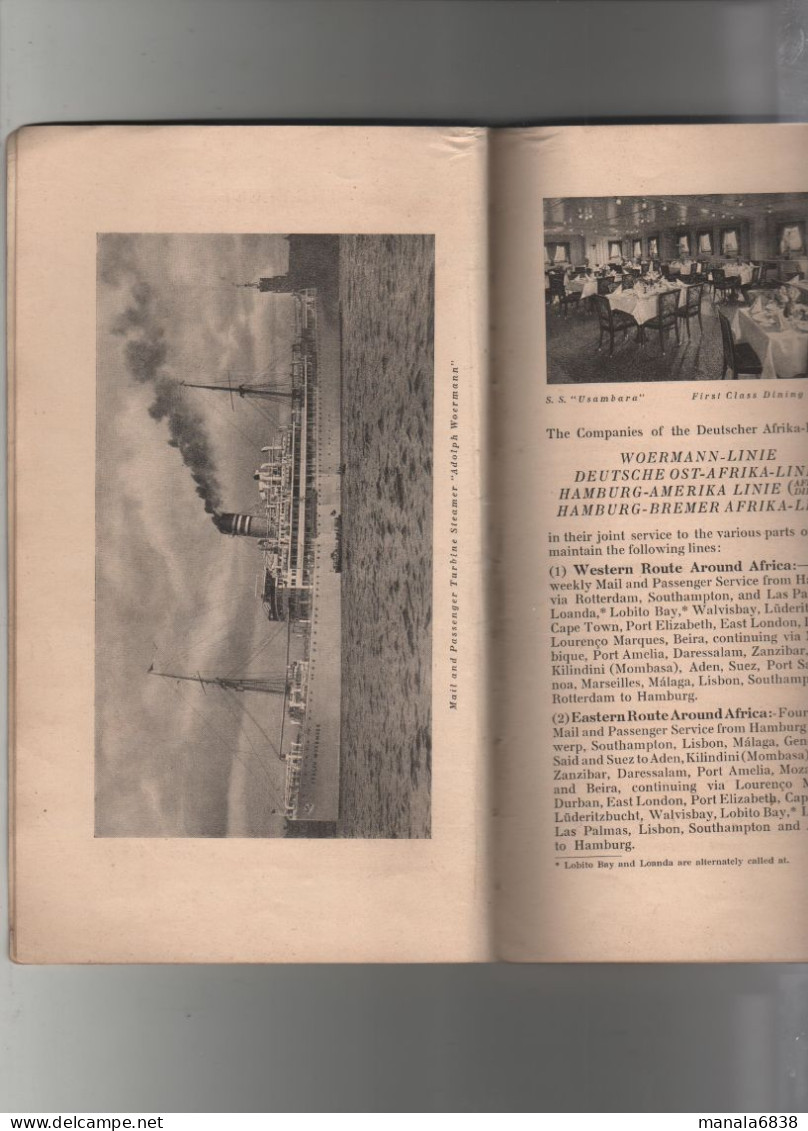 Woermann Linie Deutsche Ost Afrika Hamburg Amerika Bremer German Service 1927 Toledo Njassa...Wadai - Sonstige & Ohne Zuordnung