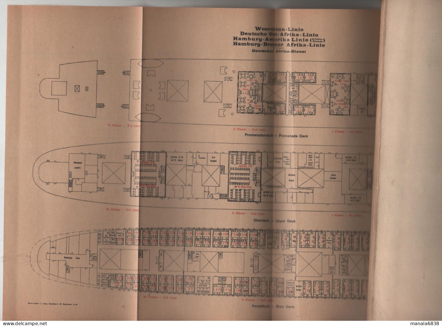 Woermann Linie Deutsche Ost Afrika Hamburg Amerika Bremer German Service 1927 Toledo Njassa...Wadai - Other & Unclassified