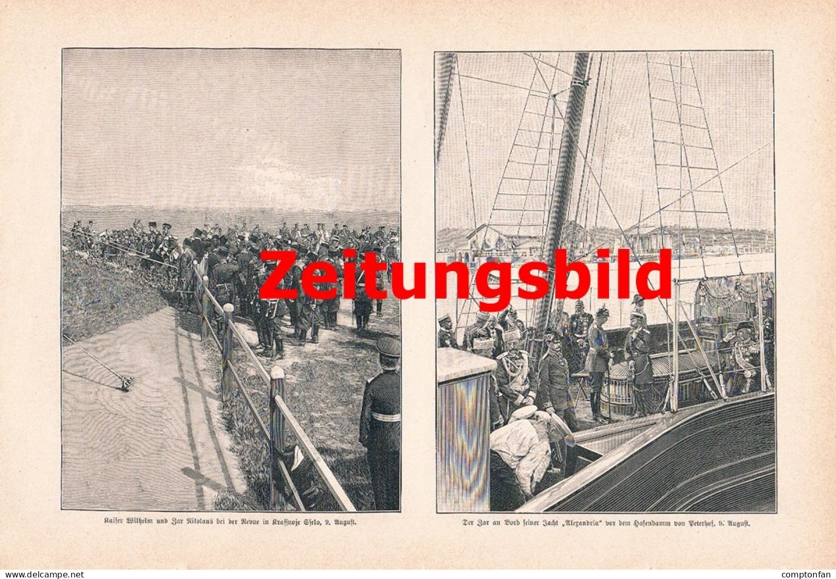 A102 1412 Sankt Petersburg Besuch Deutscher Kaiser Artikel / Bilder 1897 - Politik & Zeitgeschichte