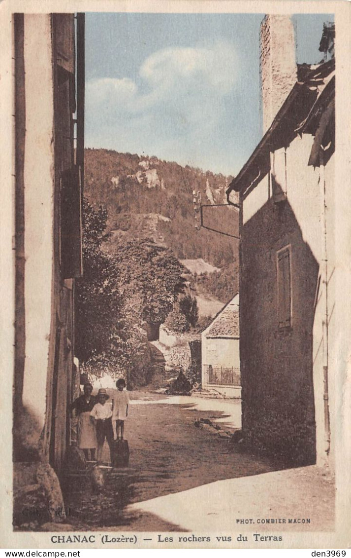 CHANAC (Lozère) - Les Rochers Vus Du Terras - Ecrit 1930 (2 Scans) Piozin, Caserne Des Gardes à Mende 48 - Chanac