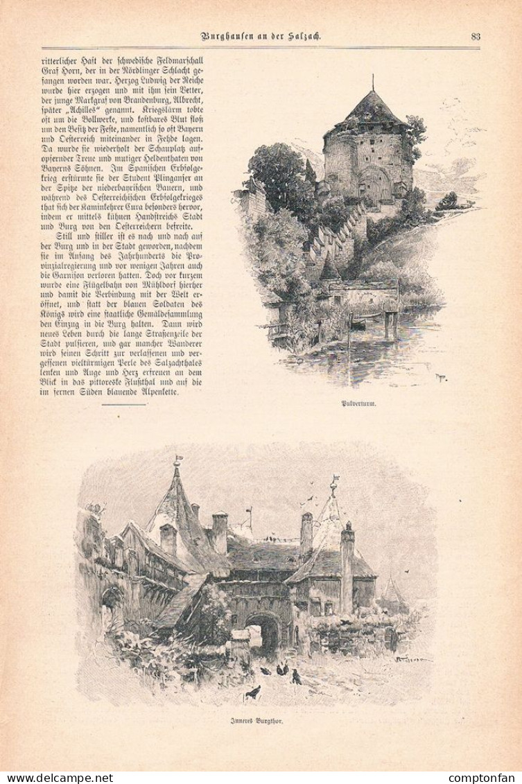 A102 1417 Hugo Arnold Püttner Burghausen Salzach Artikel / Bilder 1897 - Autres & Non Classés