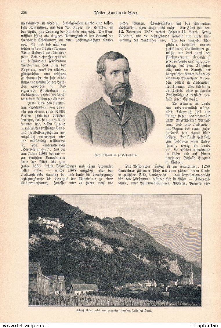 A102 1422 Liechtenstein 200 Jahre Jubelfeier Artikel / Bilder 1898 - Autres & Non Classés