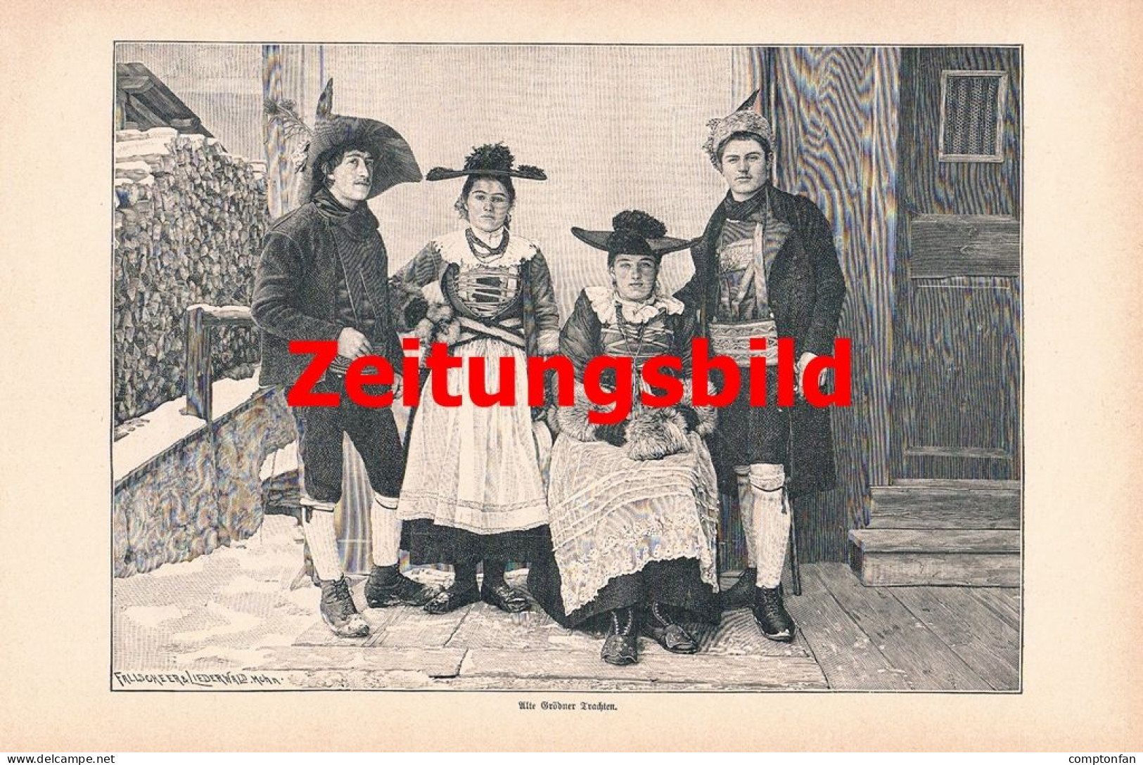 A102 1427 Emil Terschak Gröden Gardena Südtirol Artikel / Bilder 1898 - Otros & Sin Clasificación