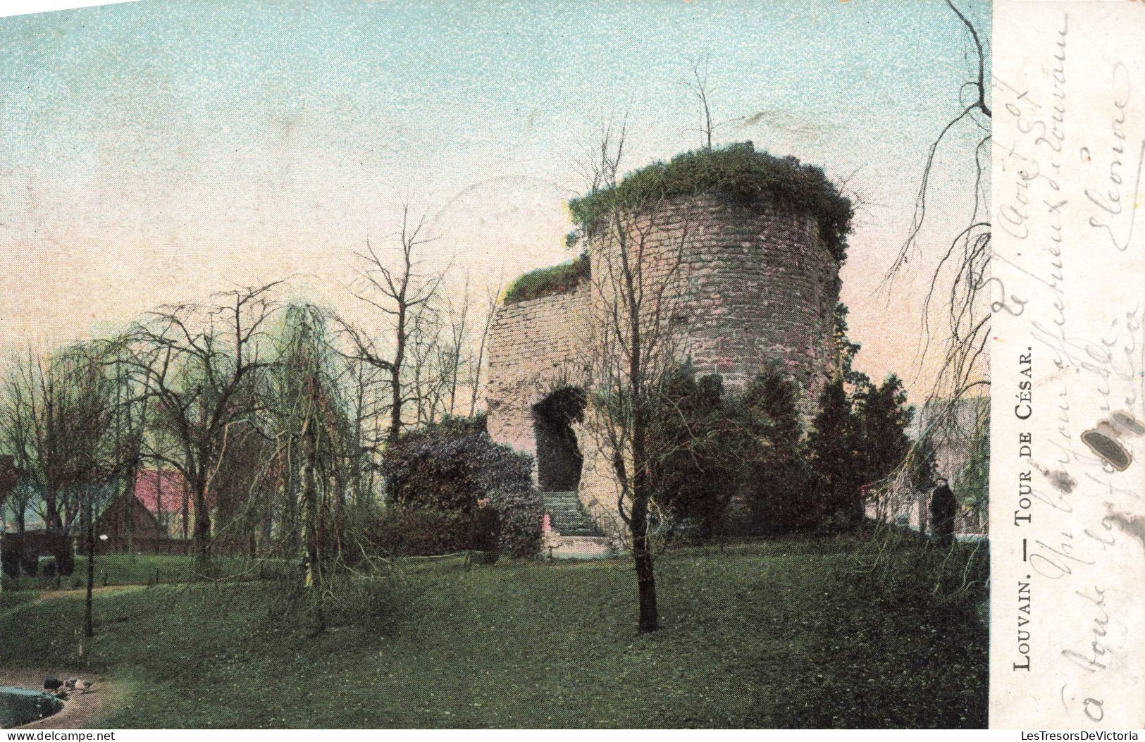 BELGIQUE - Louvain - Tour De César - Colorisé -  Carte Postale Ancienne - Autres & Non Classés