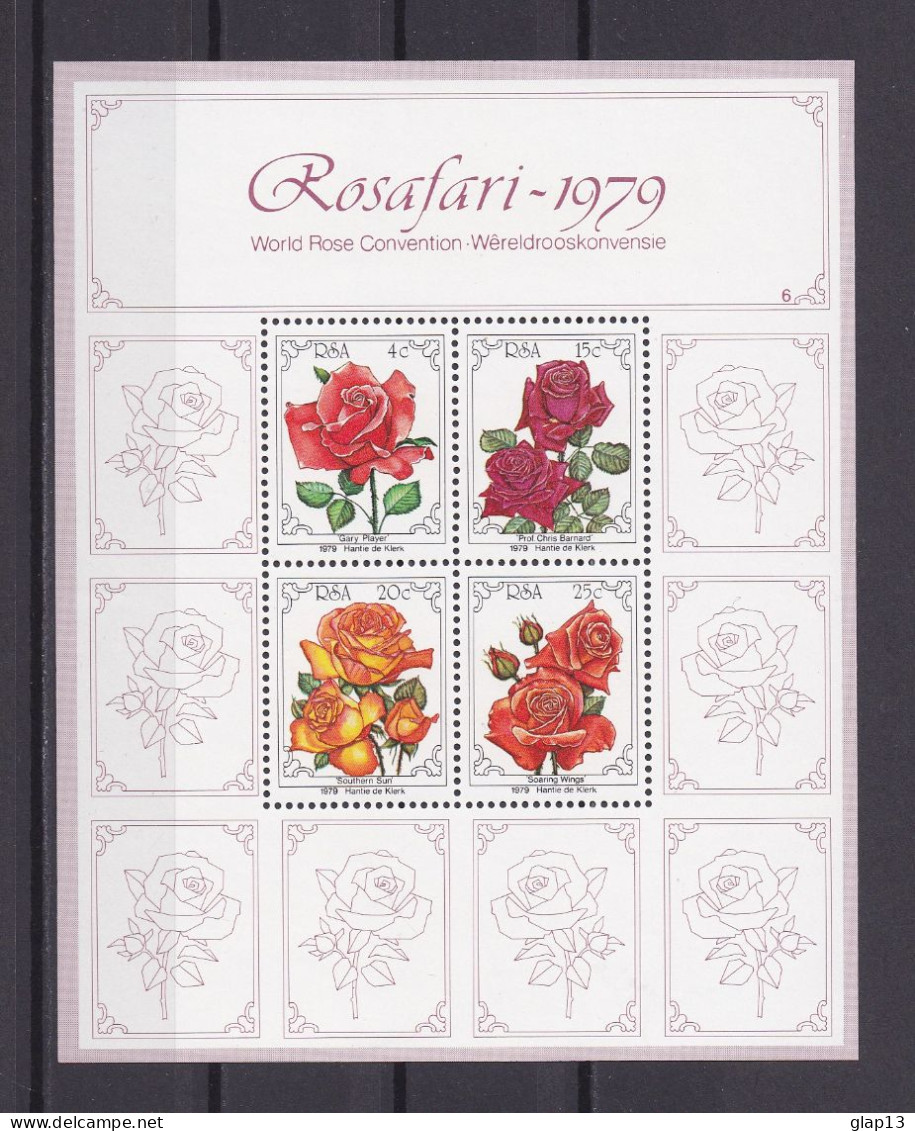 AFRIQUE DU SUD 1979 BLOC N°4 NEUF** ROSES - Hojas Bloque