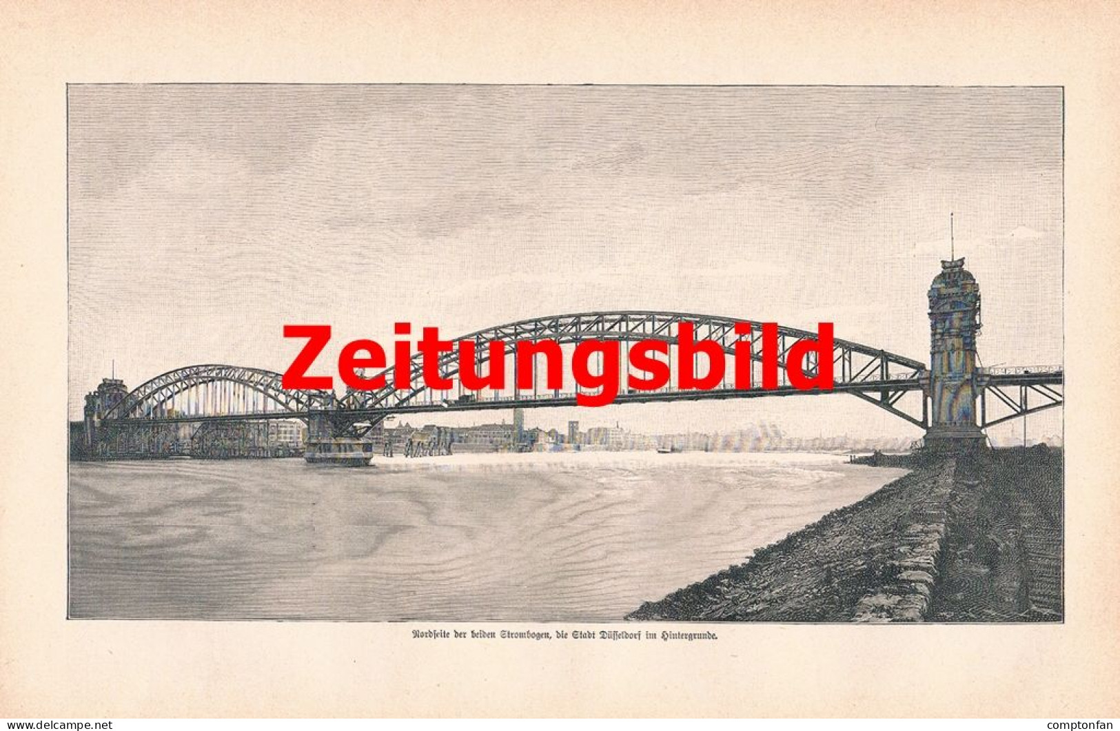 A102 1428 Düsseldorf Neue Rheinbrücke Artikel / Bilder 1898 - Autres & Non Classés