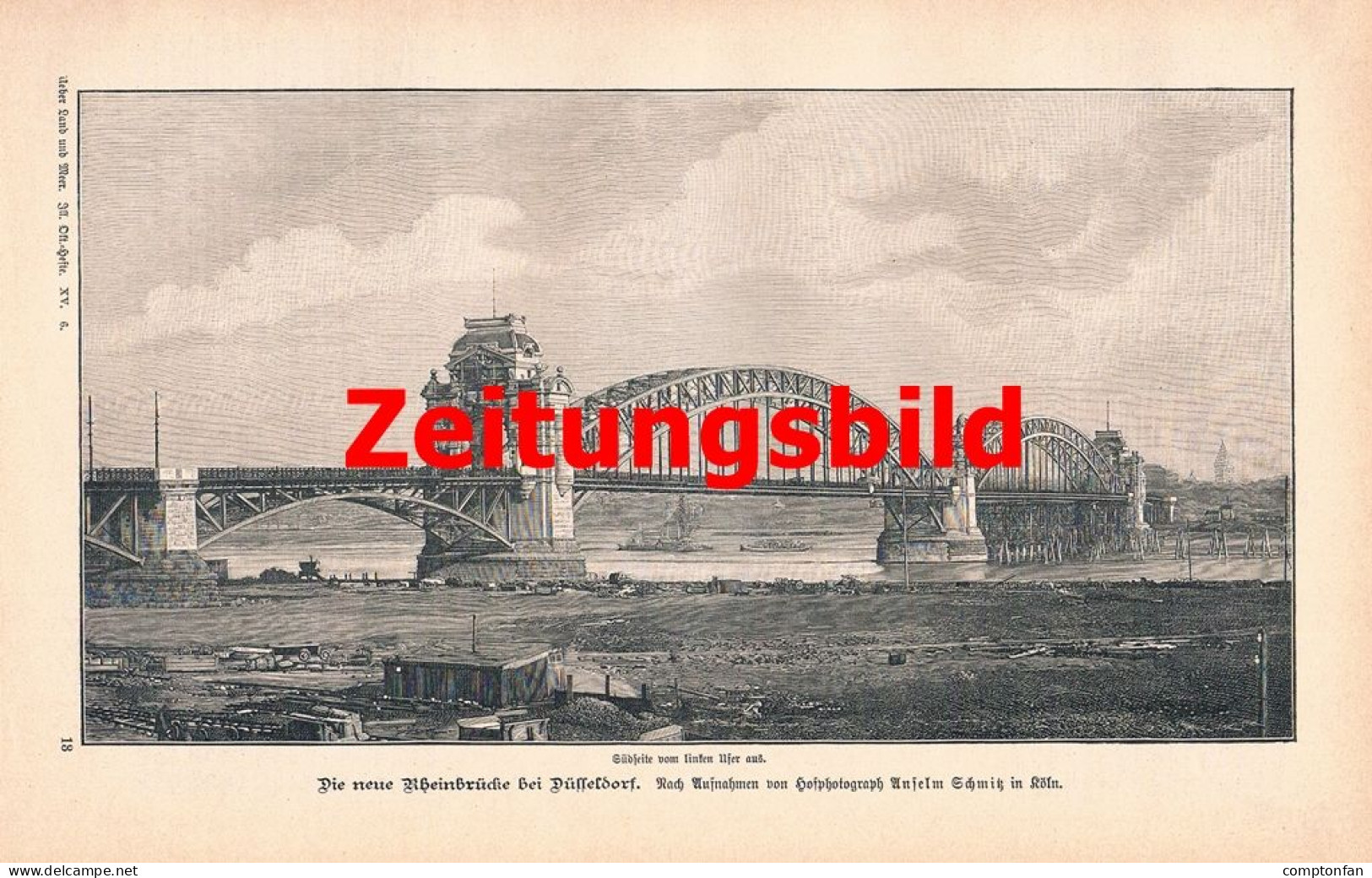 A102 1428 Düsseldorf Neue Rheinbrücke Artikel / Bilder 1898 - Autres & Non Classés