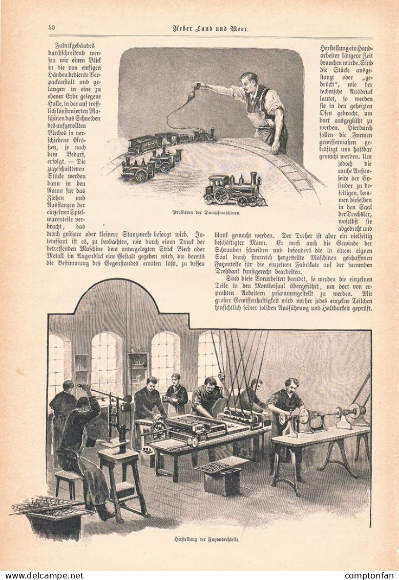 A102 1429 Wilhelm Ritter Nürnberg Spielwaren Artikel / Bilder 1898 - Autres & Non Classés