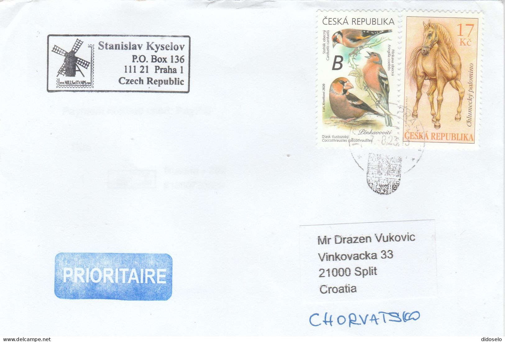 Czech Rep. - 2023 - Nice Cover With Fauna Stamps - Cartas & Documentos