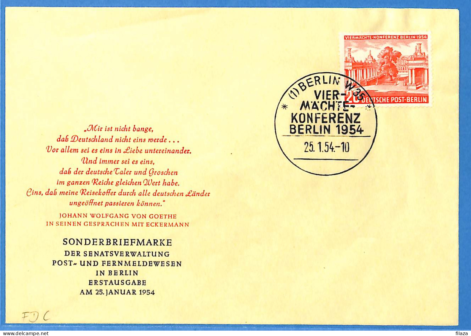 Berlin West - Lettre - FDC  - L02971 - Autres & Non Classés