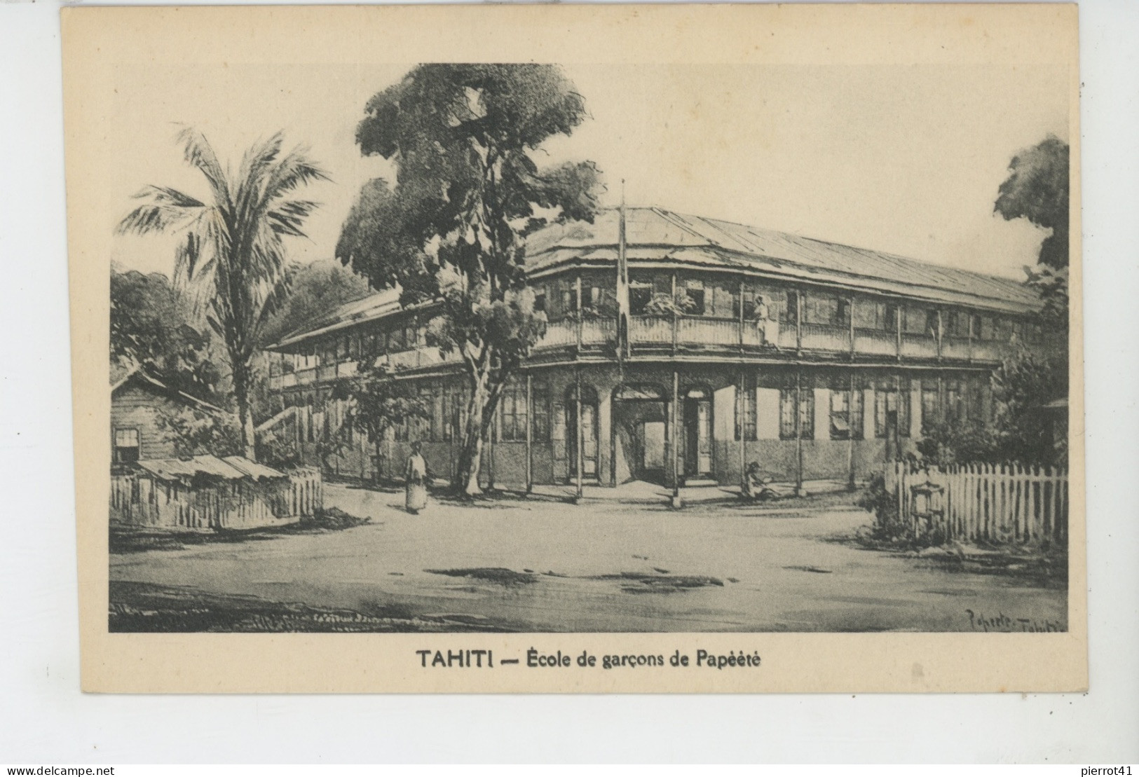 OCEANIE - POLYNÉSIE RANÇAISE - TAHITI - Ecole De Garçons De PAPEETE - Polynésie Française