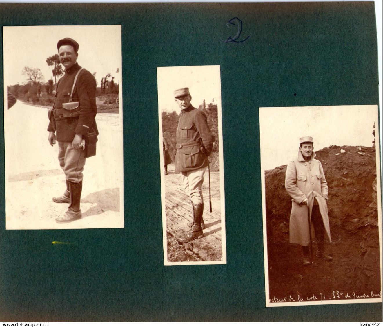 6 Petites Photos Collées Sur Carton Format  Plus Petit Qu'A5. Soldats, Cyclistes, Musiciens - 1914-18